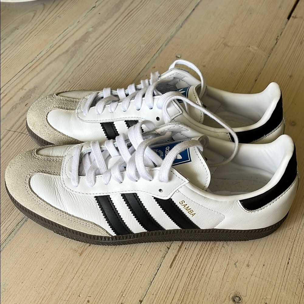 Adidas White and Black Sneakers Classic Design